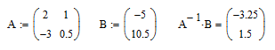 Equation MathCad 2x2